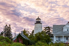 Dramatic Sunset by Dice Head Lighthouse in Maine